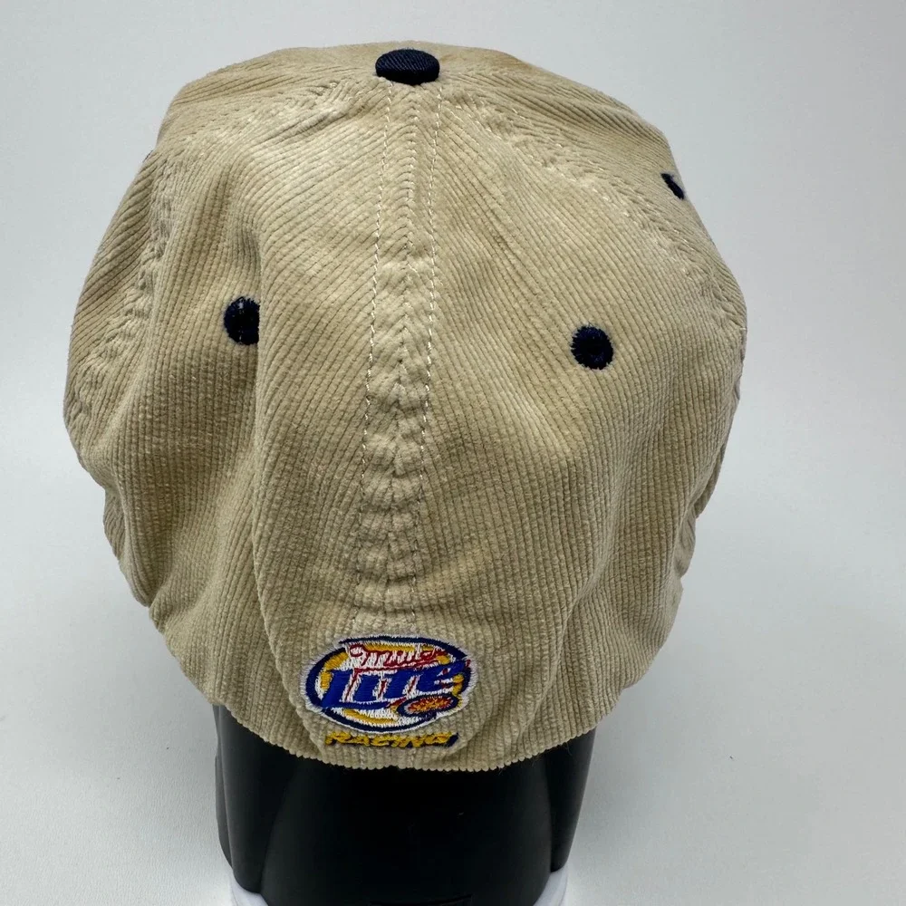 Chase Authentics Rusty Wallace Miller Lite Racing Corduroy Hat Mens A-Flex Tan 2